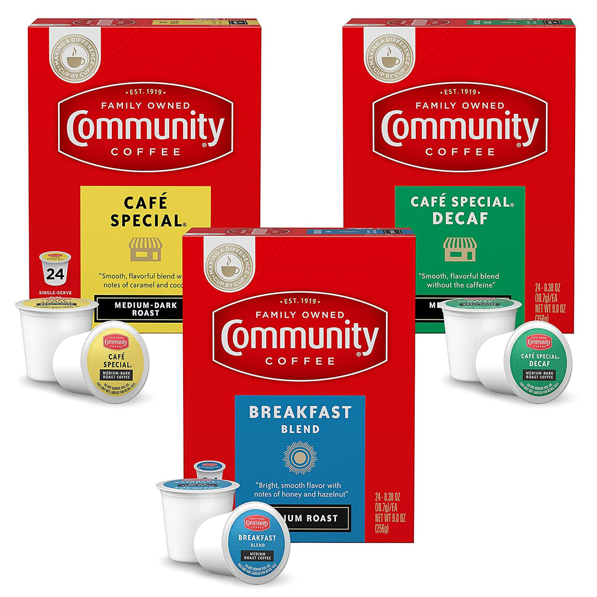 Community Coffee Pecan Praline Flavored 72 Count Coffee Pods
