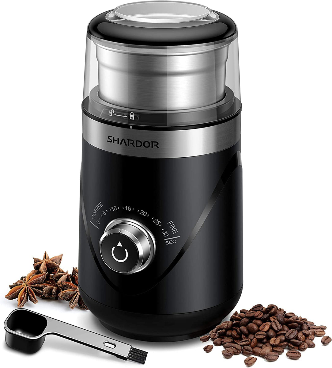 SHARDOR Adjustable Coffee Grinder Electric, Herb Grinder, Spice Grinde –  Kaffa Abode