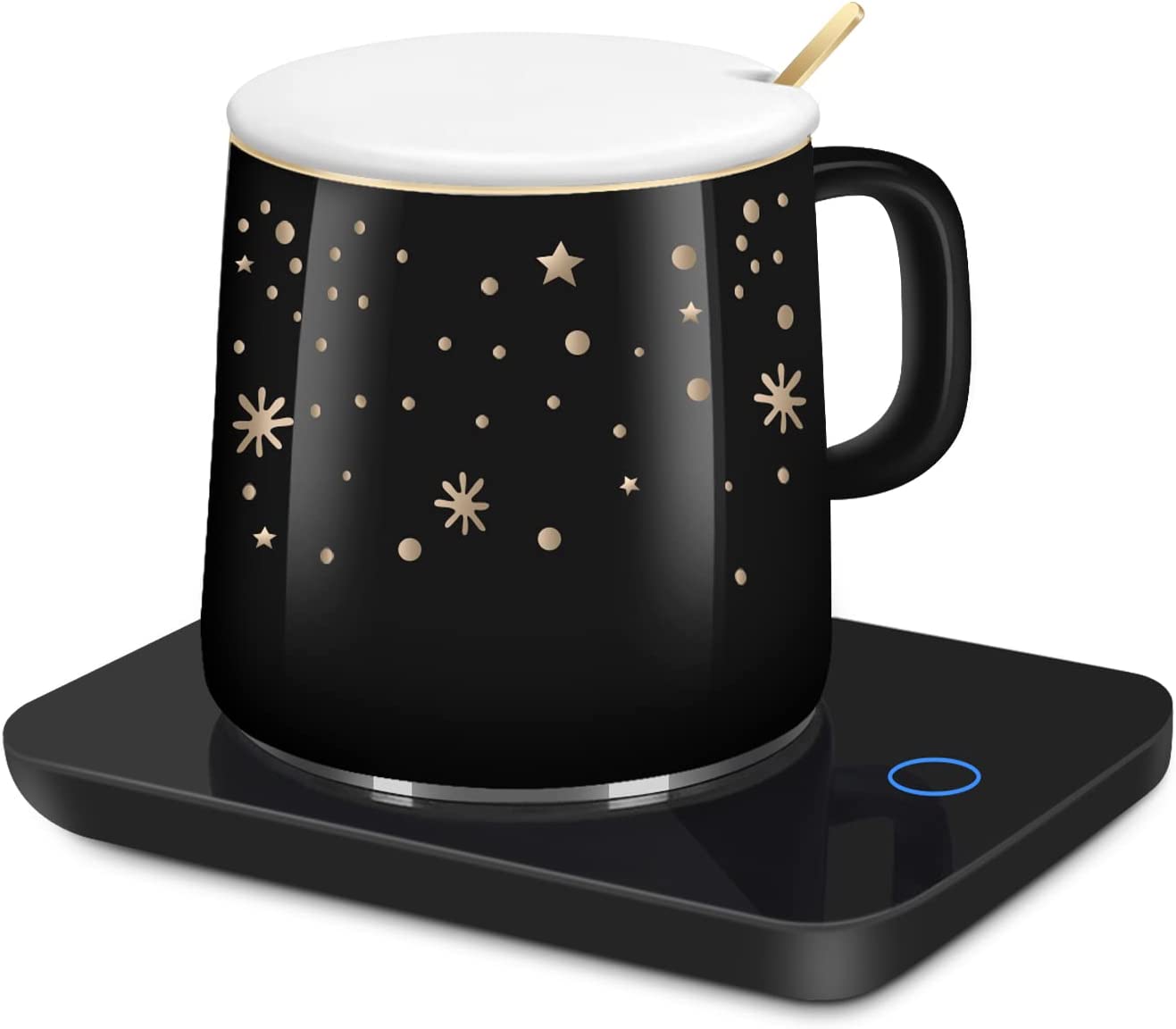 Misby Coffee Warmer for Desk Mug Warmer with Automatic Shut Off Coffee Cup Warmer Keep Coffee Beverage Milk Tea and Hot Chocolate Warm (White)