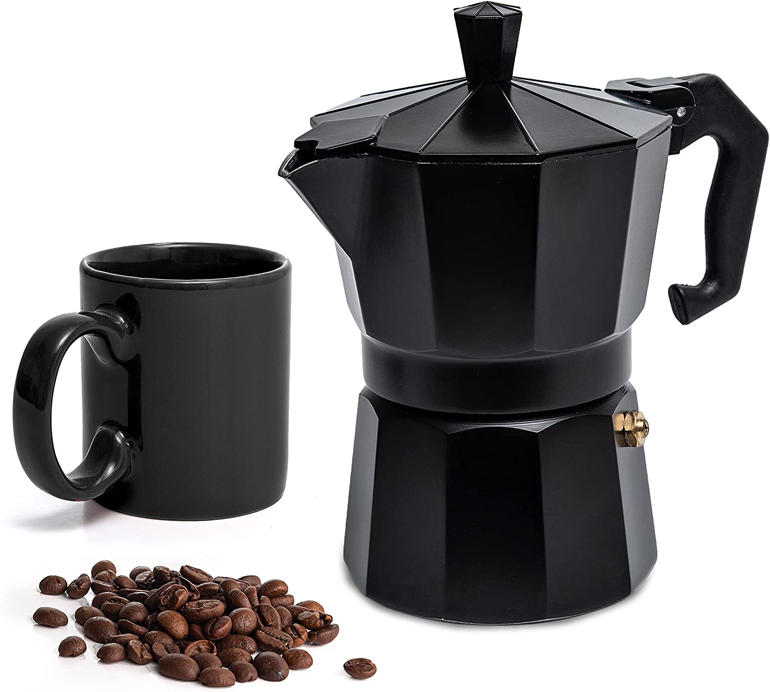 RAINBEAN Stovetop Espresso Maker 6 Cup/300ml, Aluminum Moka Pot Gift S –  Kaffa Abode