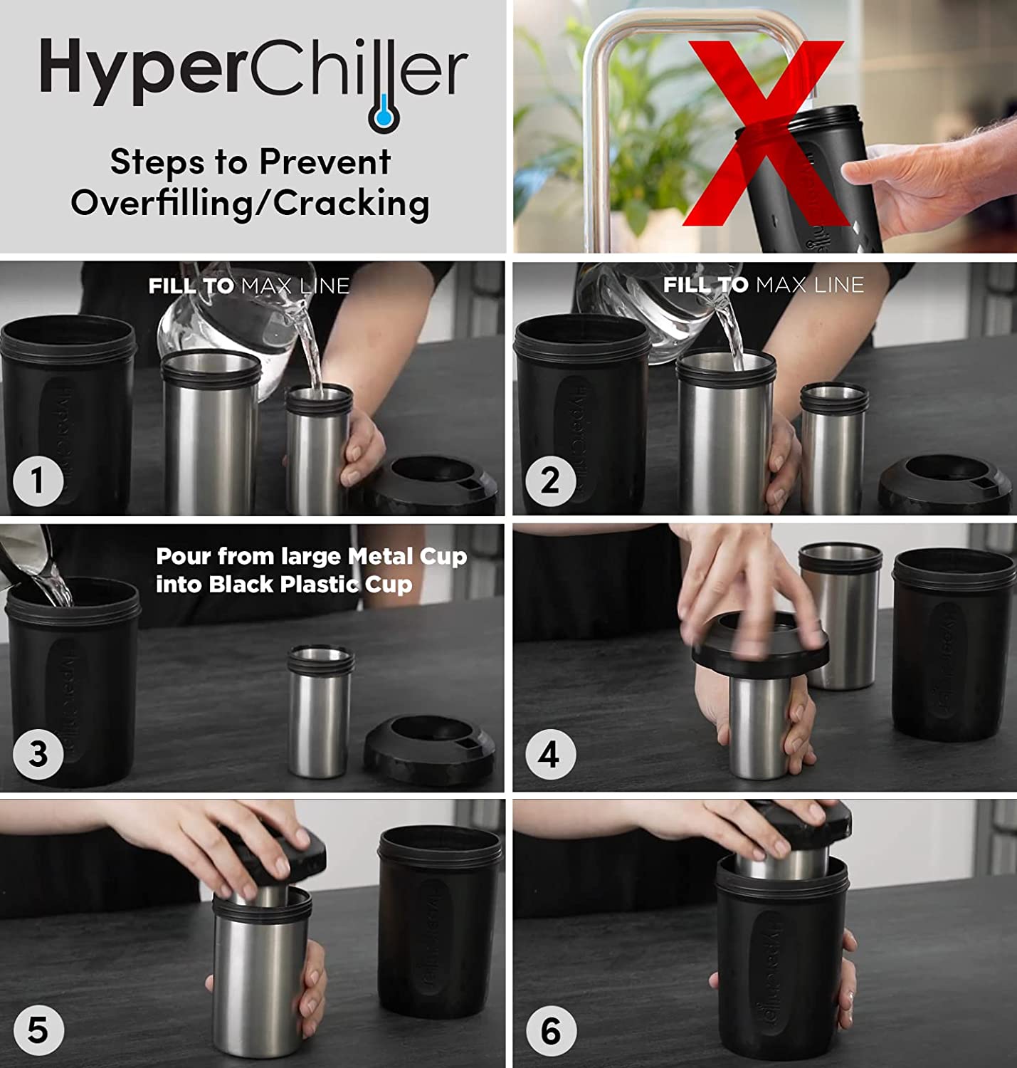 HyperChiller HC2 Patented Iced Coffee/Beverage Cooler 12.5 oz