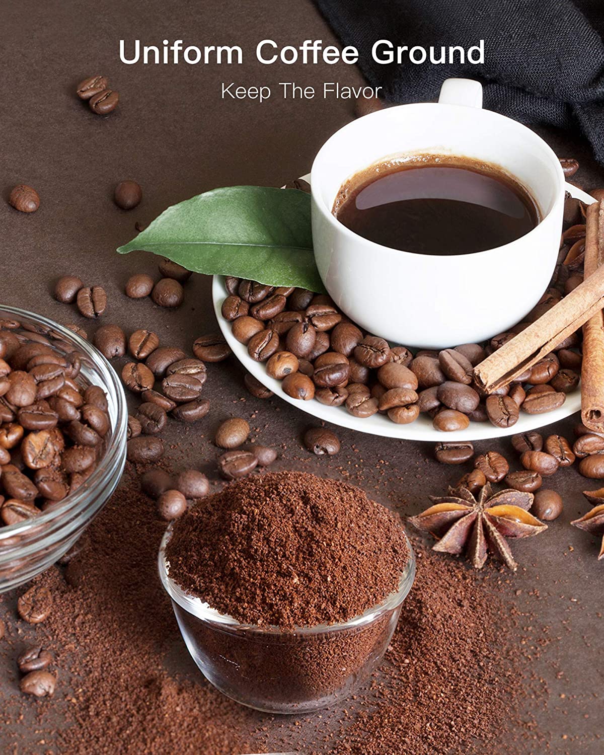 SHARDOR Adjustable Coffee Grinder Electric, Herb Grinder, Spice Grinde –  Kaffa Abode