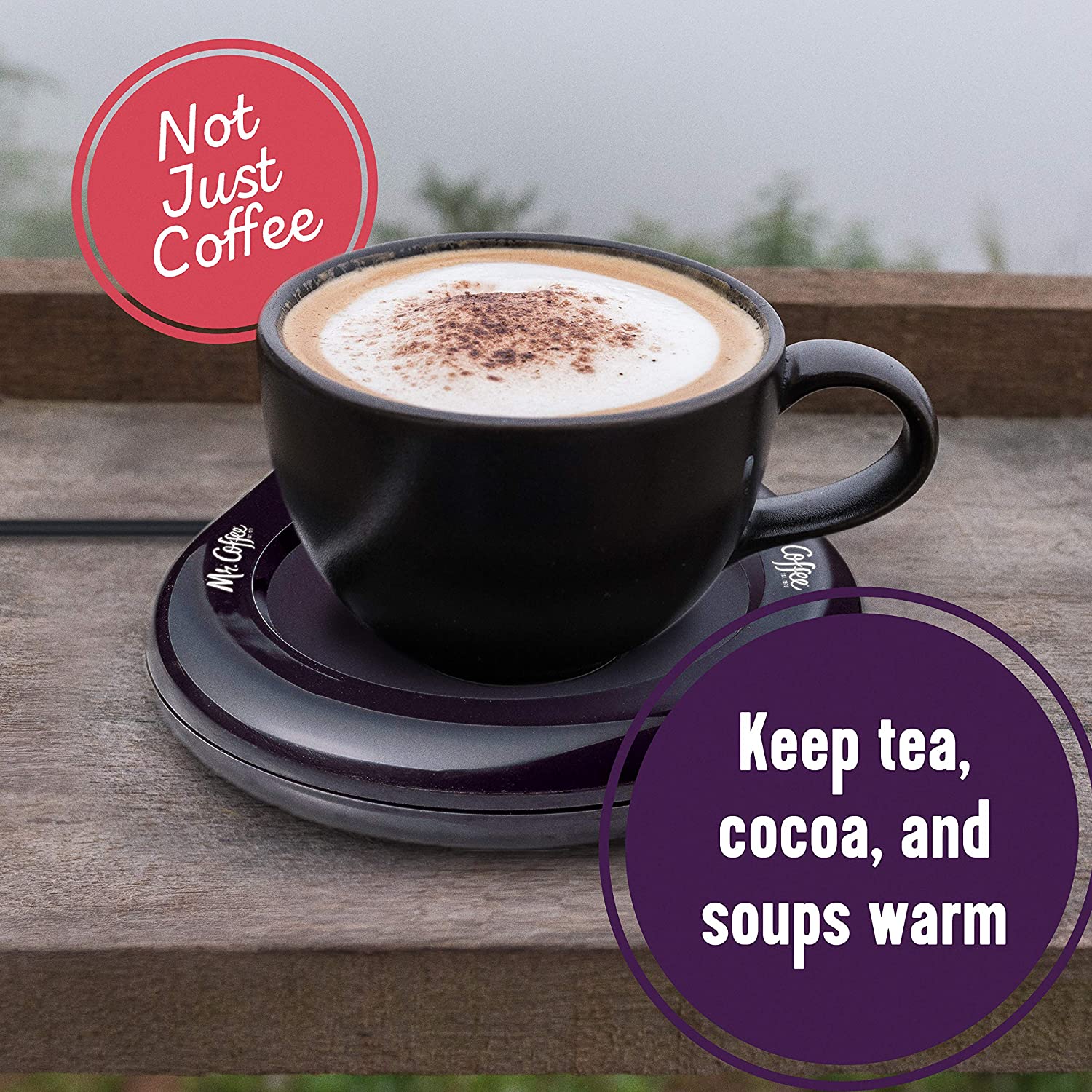 Mr. Coffee Mug Warmer for Coffee and Tea, Portable Cup Warmer for